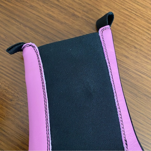 GANNI leather lug sole chelsea boots pink - Picture 6 of 16